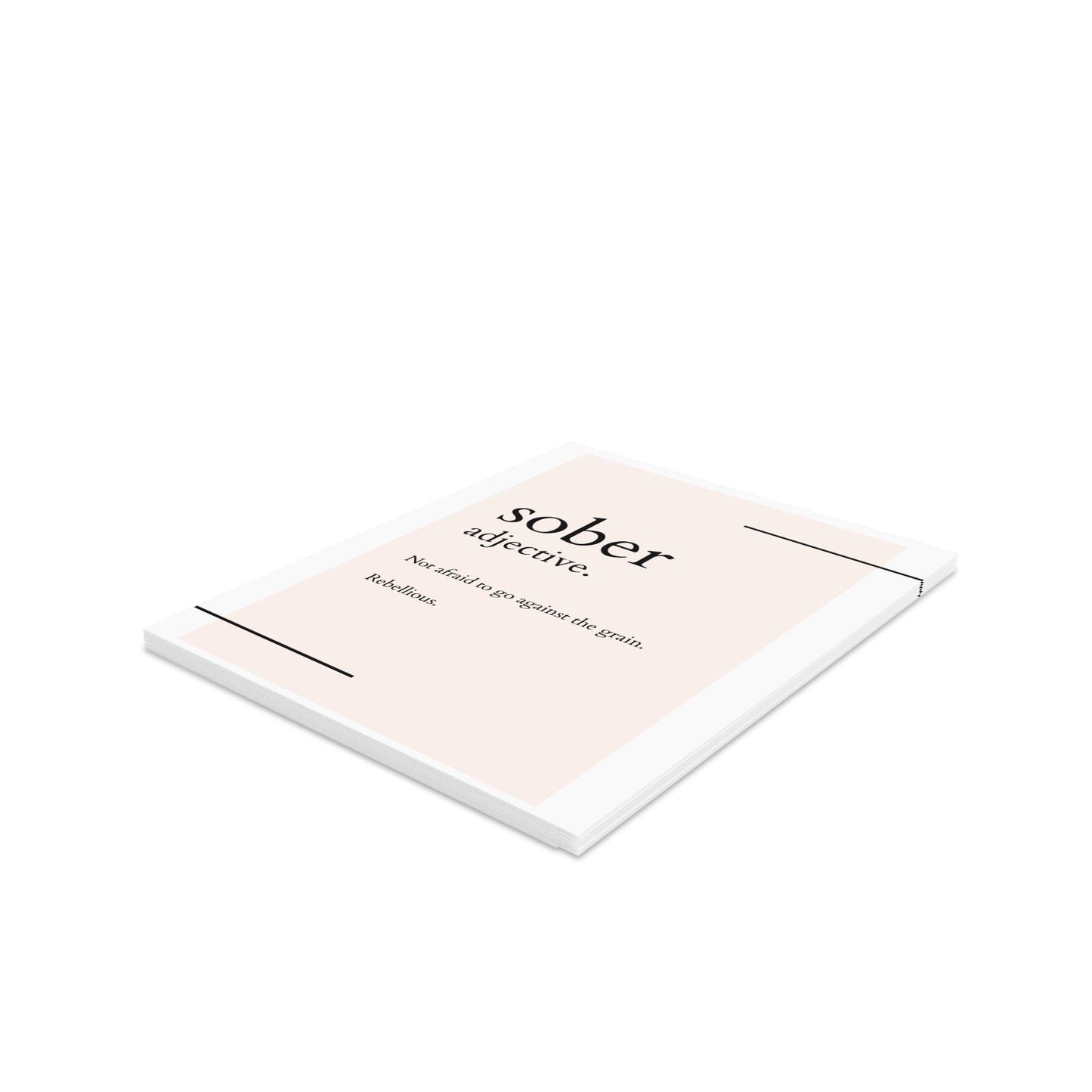 'sober' greeting card - pack of 8