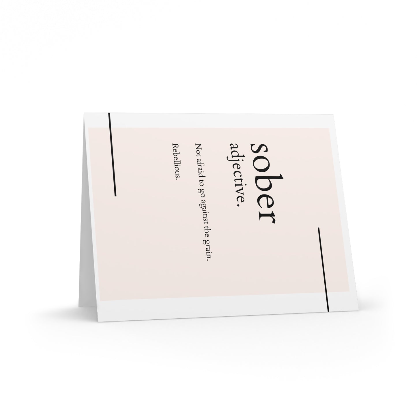 'sober' greeting card - pack of 8
