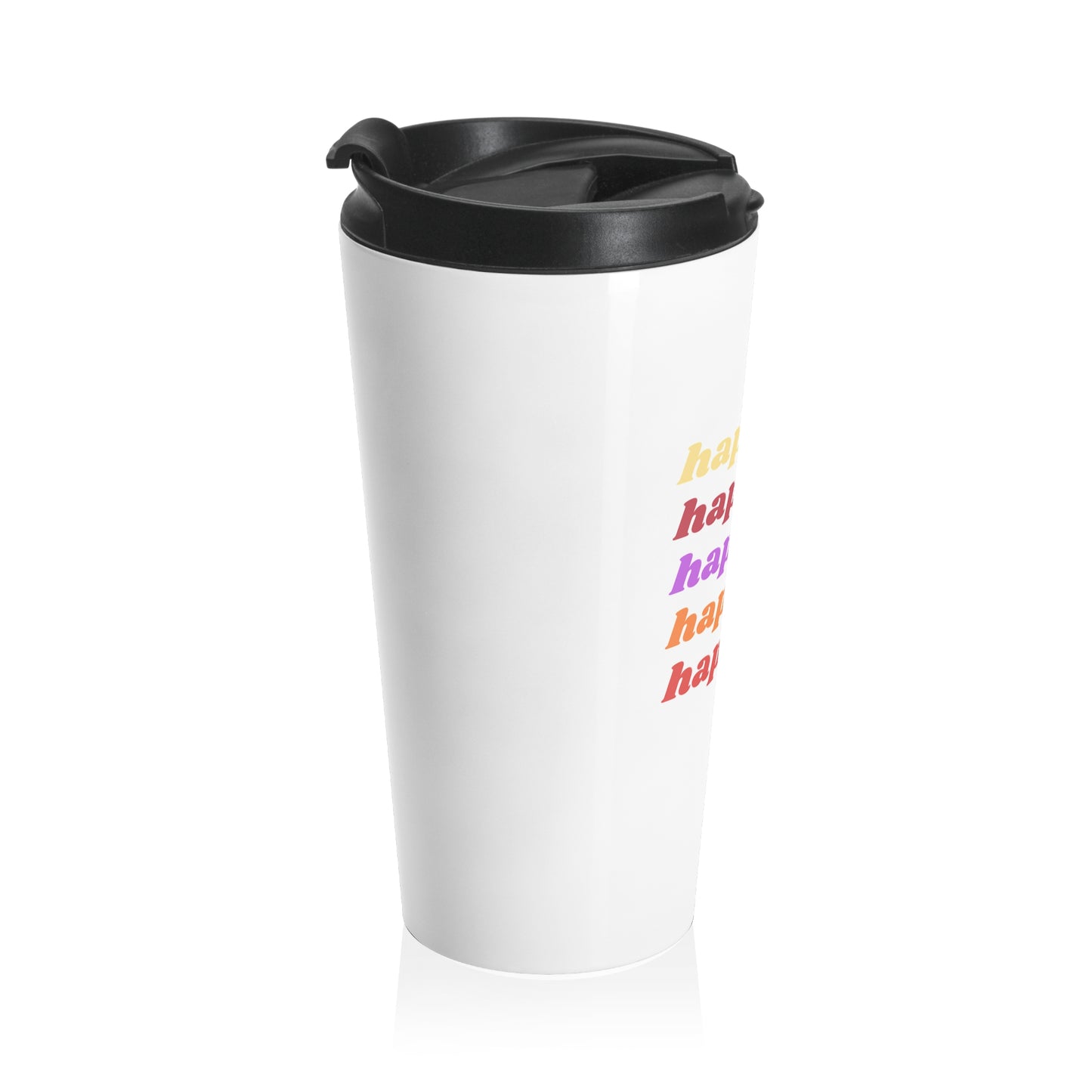 Happy AF Stainless Steel Travel Mug | Fun Coffee Cup for Travel, Motivational Gift, Daily Use Mug, Birthday Gift, Road Trip