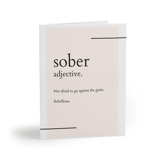 'sober' greeting card - pack of 8