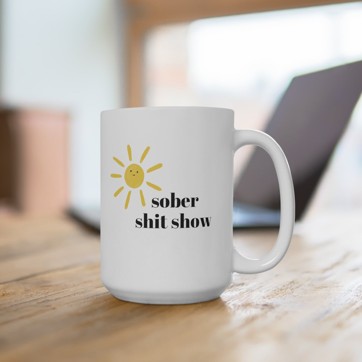 sober shit show mug