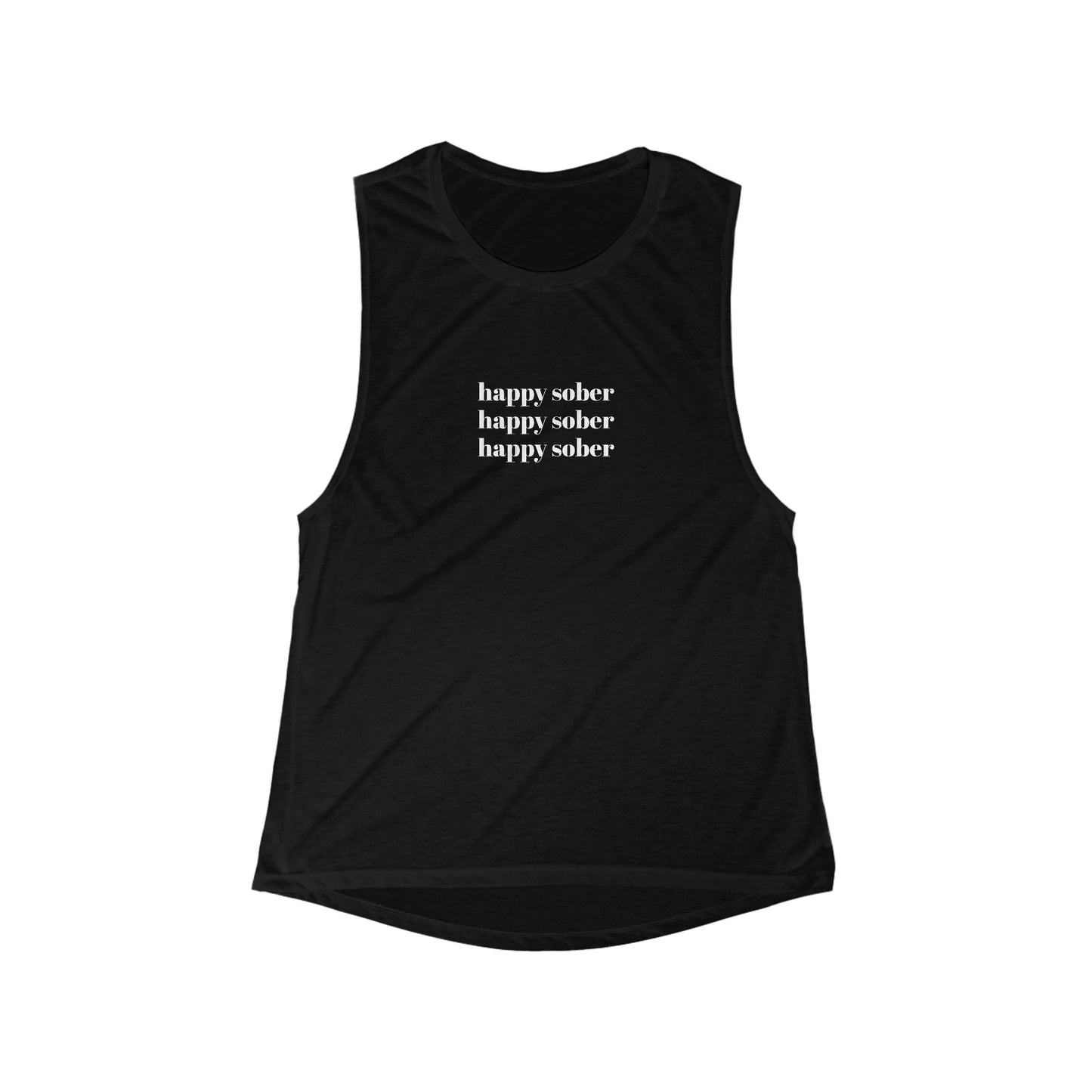 happy sober muscle tank