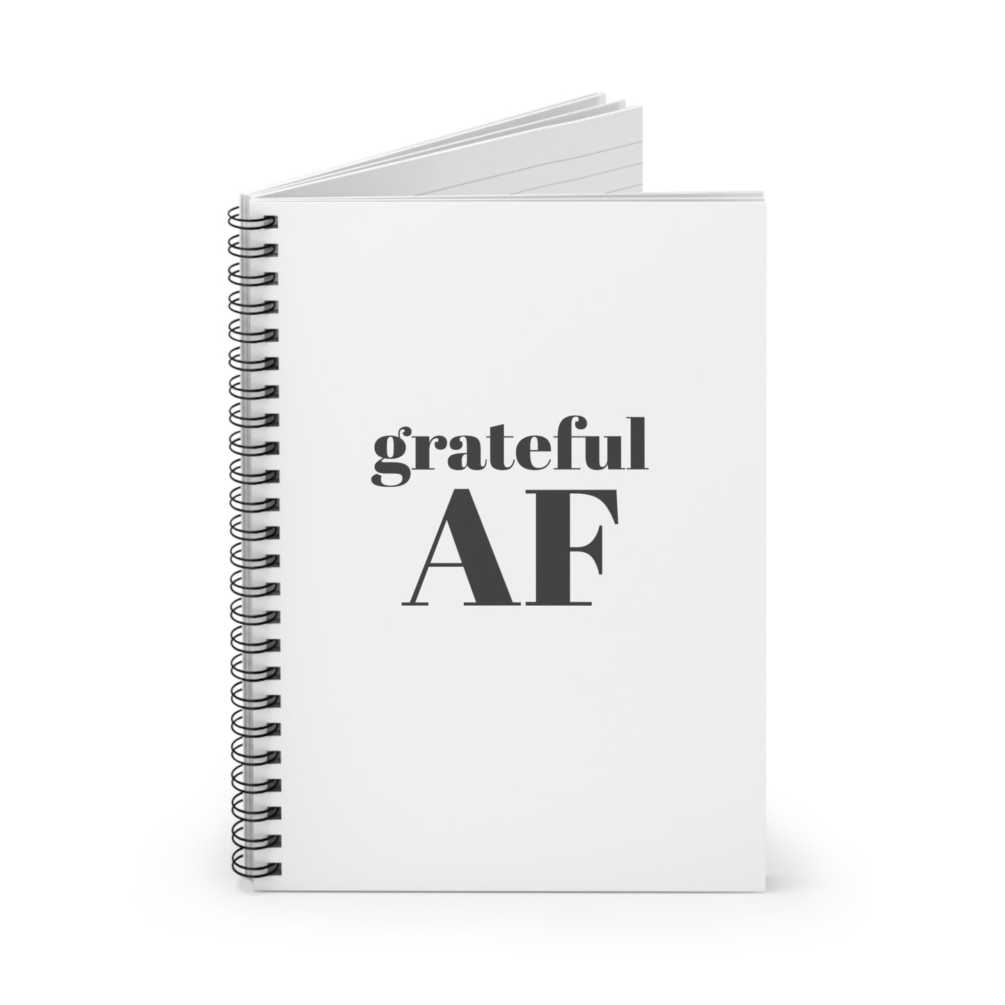 grateful AF spiral notebook journal