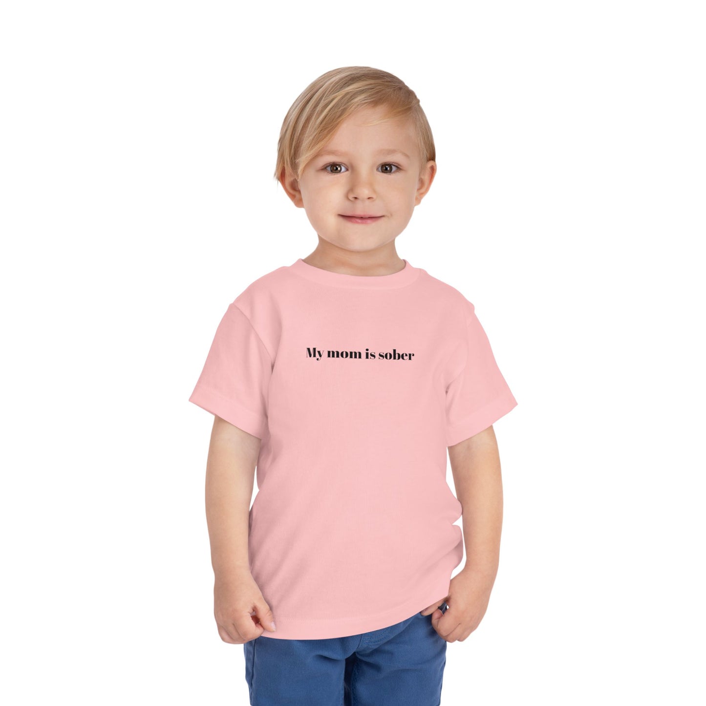 'My mom is sober' toddler tee