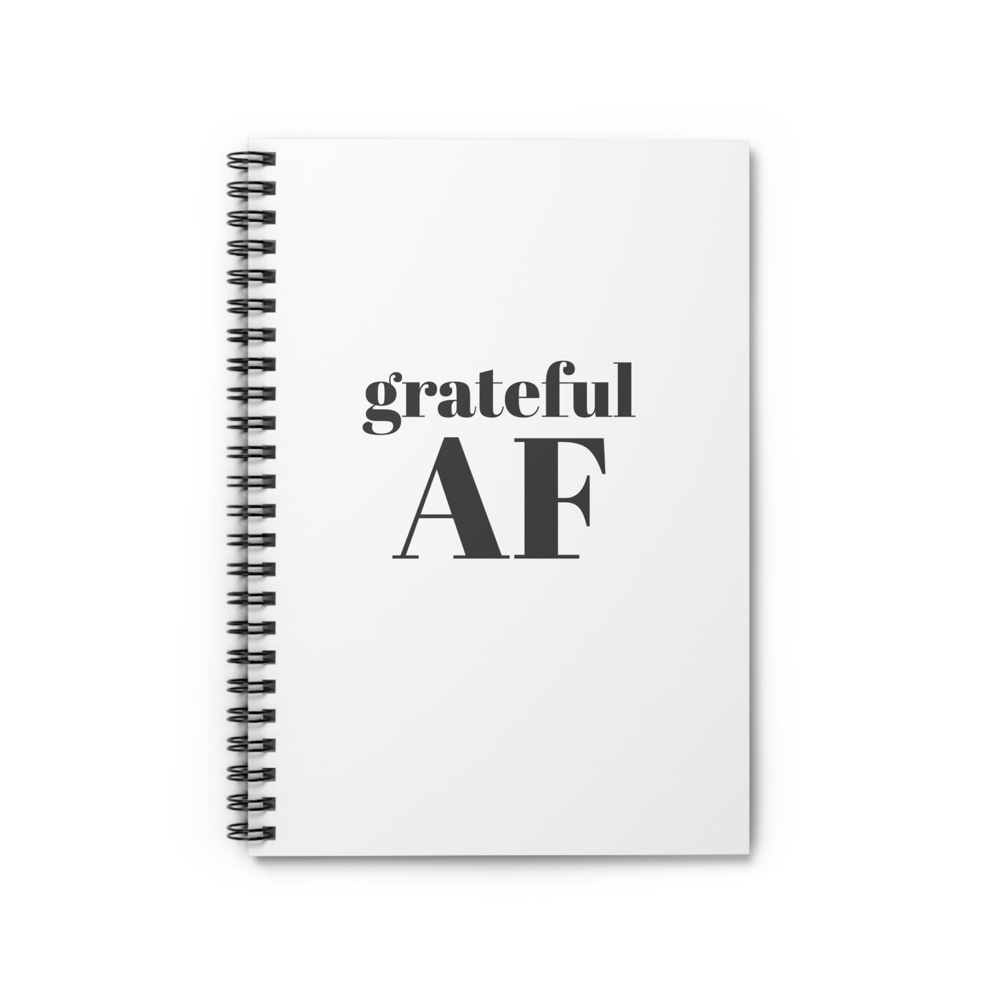 grateful AF spiral notebook journal