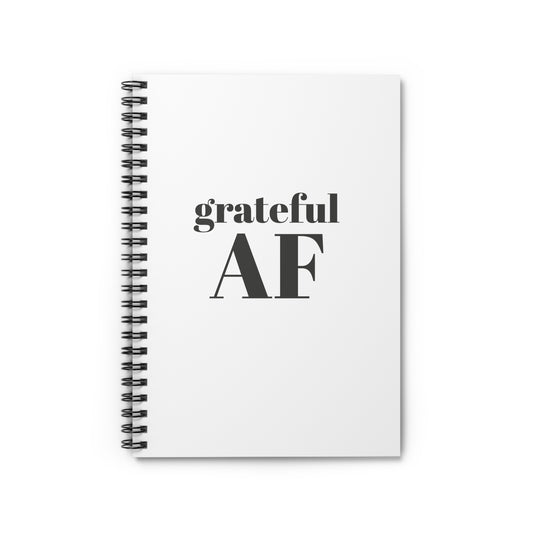 grateful AF spiral notebook journal