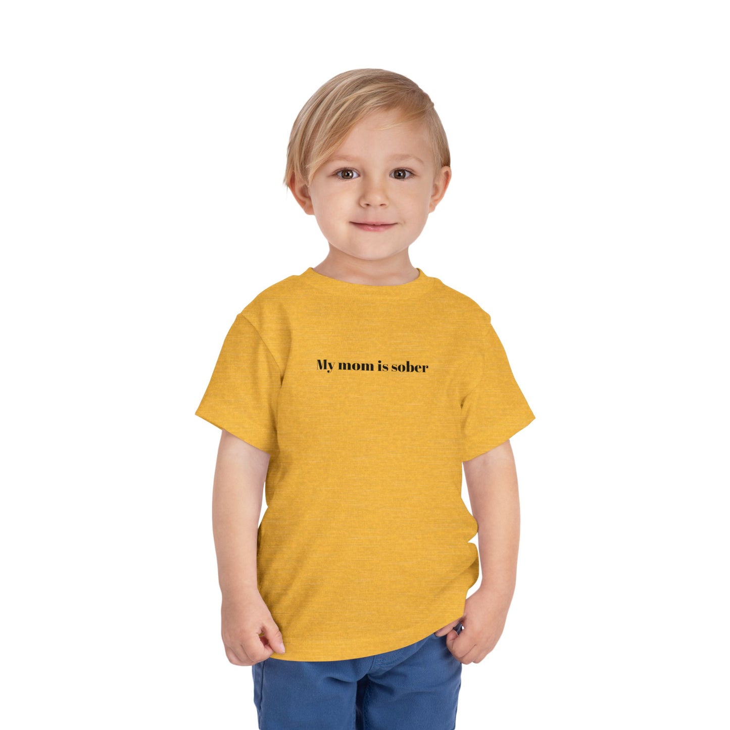 'My mom is sober' toddler tee